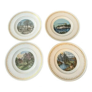 Vintage Currier & Ives Plate Collection